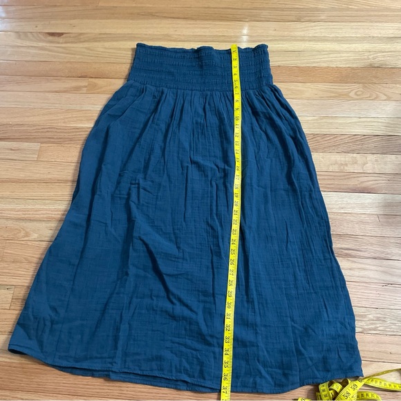 Old Navy Gauze Cotton Maxi Skirt Womens Large Blue Travel Summer Cotton NWT - Picture 4 of 6